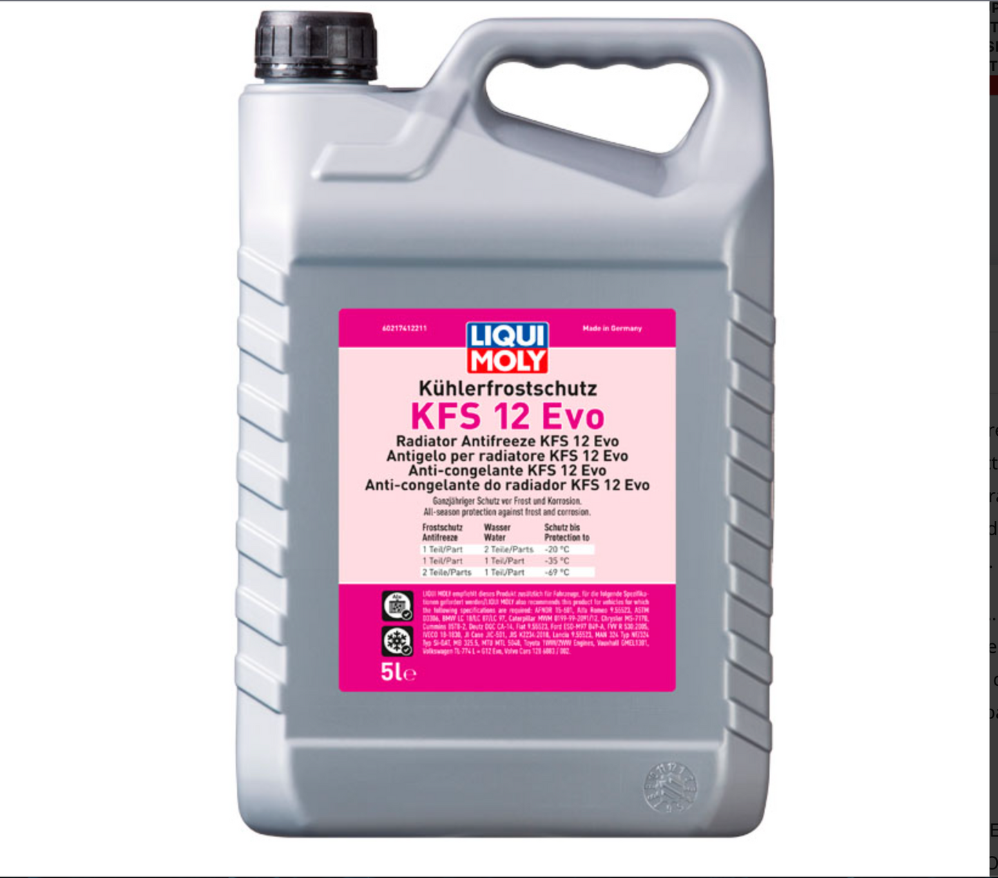 REFRIGERANTE 96% KFS12 EVO 5L- LIQUI MOLY LM 21741